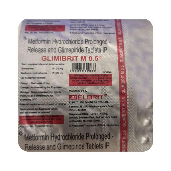 GLIMIBRIT M 0.5 Tablet 15's - Diabetes-Ant