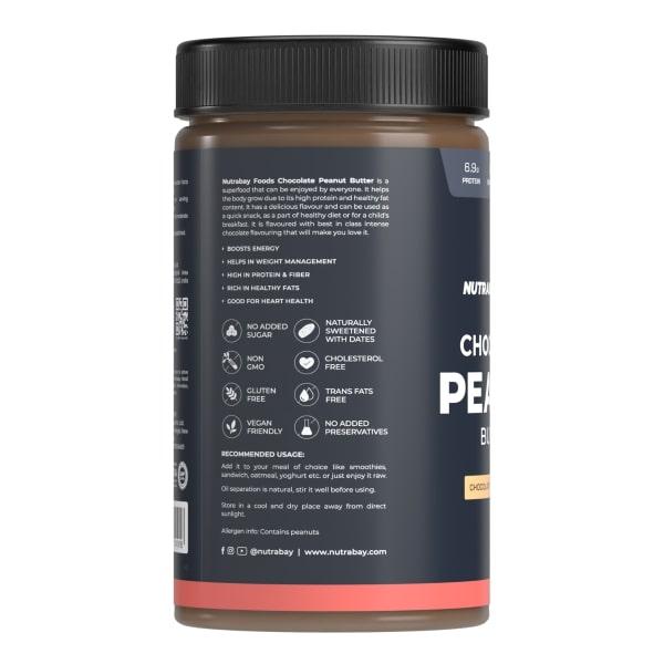 Nutrabay Foods Original Peanut Butter - Chocolate Intense, Creamy 750 gm - Nutritional Bars