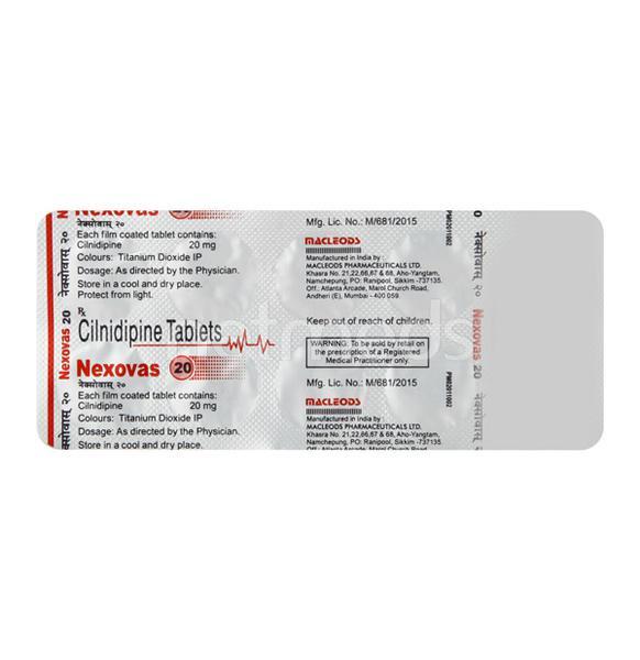 Nexovas 20mg Tablet 10'S - Hypertension-Cal