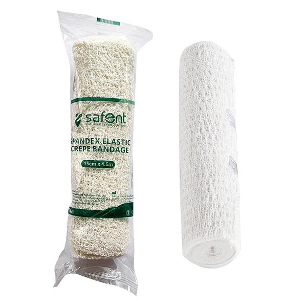 Netmeds | Safent Spandex Elastic Crepe Bandage (15 cm X 4.5 m)