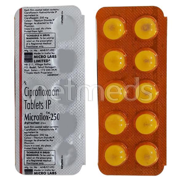 Microflox 250mg Tablet 10'S - Bacterial Infections-Qui