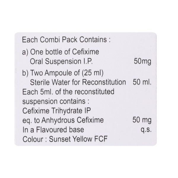 AUXIME 50 DS ORANGE FLAVOUR COMBO PACK Oral Suspension 60ml - Bacterial Infections-Cep