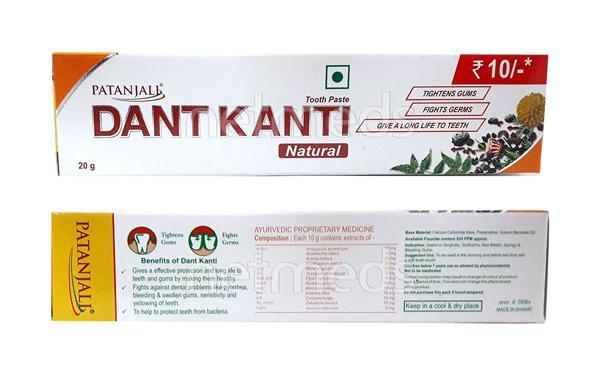 Netmeds | Patanjali Dant Kanti Tooth Paste - Natural 20 gm