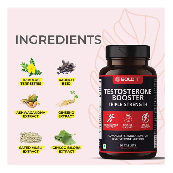 Boldfit Testosterone Triple Strength Tablet 60's - Calcium And Minerals