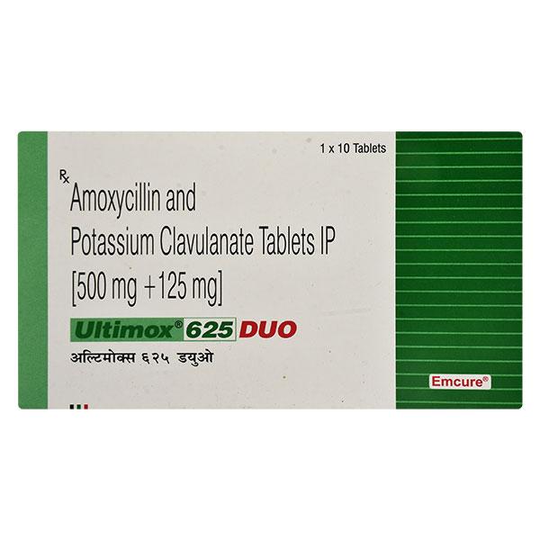 ULTIMOX DUO 625 Tablet 10's - Bacterial Infections-Pen