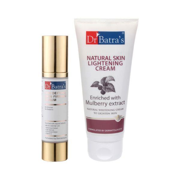 Netmeds | Dr Batra's Age Defying Skin Firming Serum 50 gm + Natural Skin Lightening Cream 100 gm