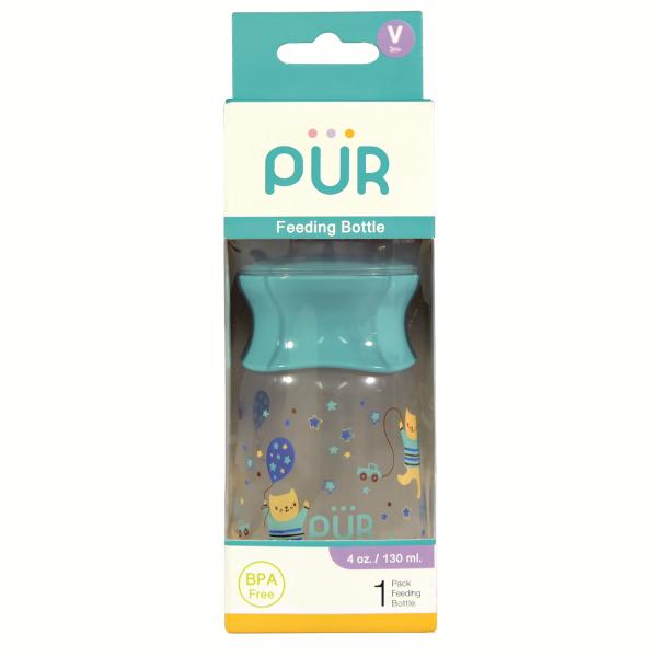 Pur Feeding Bottle - Blue 130 ml - Feeding & Nursing