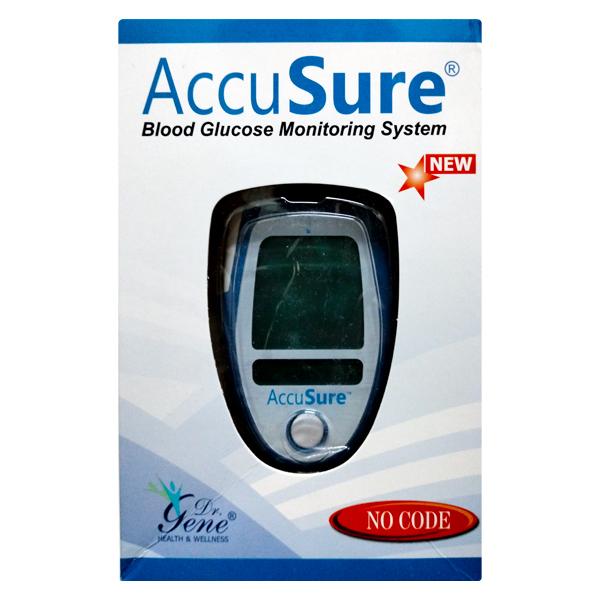 Netmeds | AccuSure Dr.Gene Blood Glucose Monitor with Strip 25's