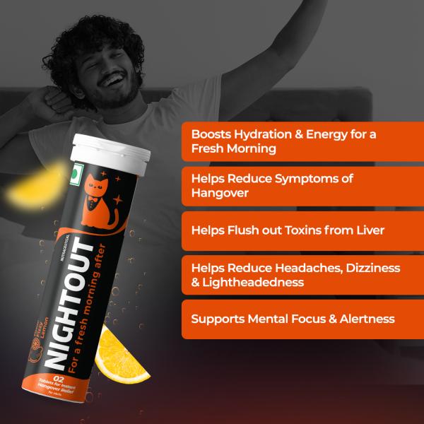 Fast&Up Nightout Tablet - Fizzy Lemon Flavour 10's - Energy Drinks