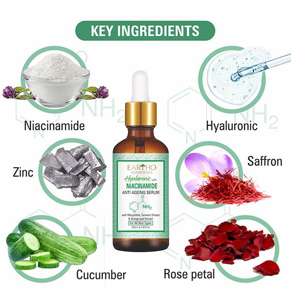 Eartho Essentials Anti Ageing Serum - Hyaluronic with Niacinamide 30 ml - Face Serum