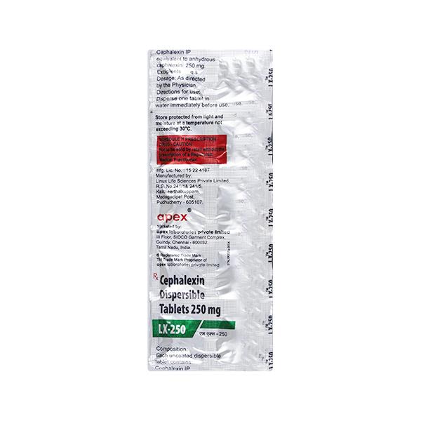 LX 250 Tablet 10's - Bacterial Infections-Cep
