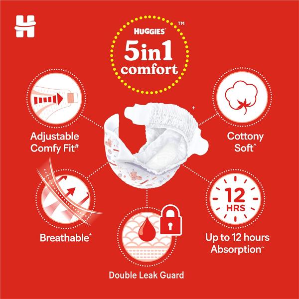 Huggies Complete Comfort Dry Diaper Pants (NB - S) 36's - Diapers & Wipes