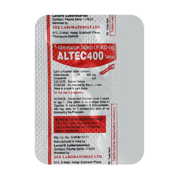 ALTEC 400mg Tablet 1's - Parasitic Worms-Ant
