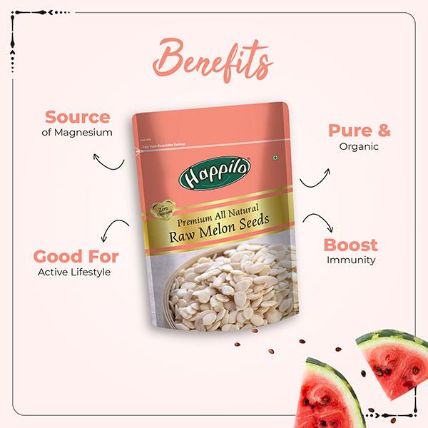 Happilo Organic Melon Seeds 250 gm - Nutritional Bars