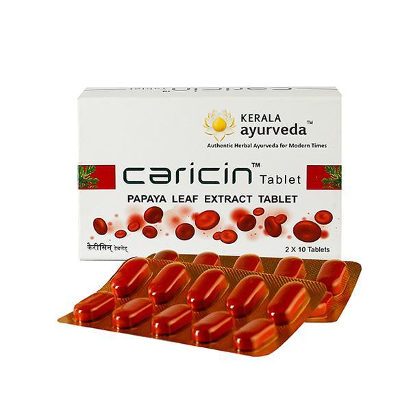 Kerala Ayurveda Caricin Tablet (Pack of 2 x 10's) - Speciality Medicines