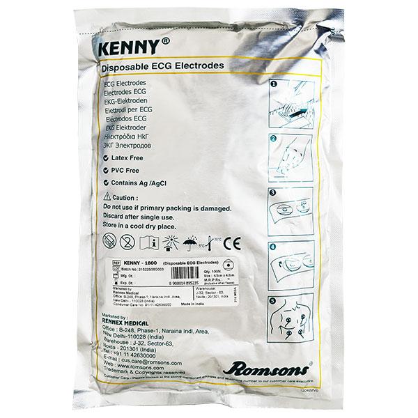 Romsons Kenny Disposable ECG Electrodes 100's - Health Monitors And Equipment
