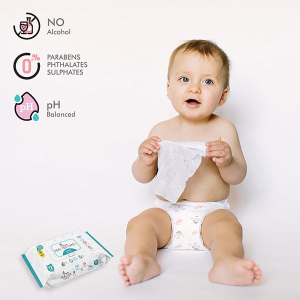 R for Rabbit Feather Aqua Wipes (Pack of 3 x 72's) - Diapers & Wipes
