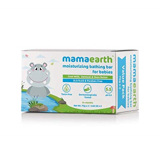 Netmeds | Mamaearth Moisturizing Bathing Bar For Babies (Pack of 2 x 75 gm)