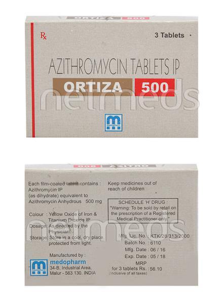 Ortiza 500mg Tablet 3'S - Bacterial Infections-Mac
