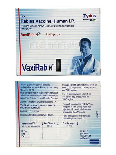 Vaxirab N Injection 1's - Vaccines
