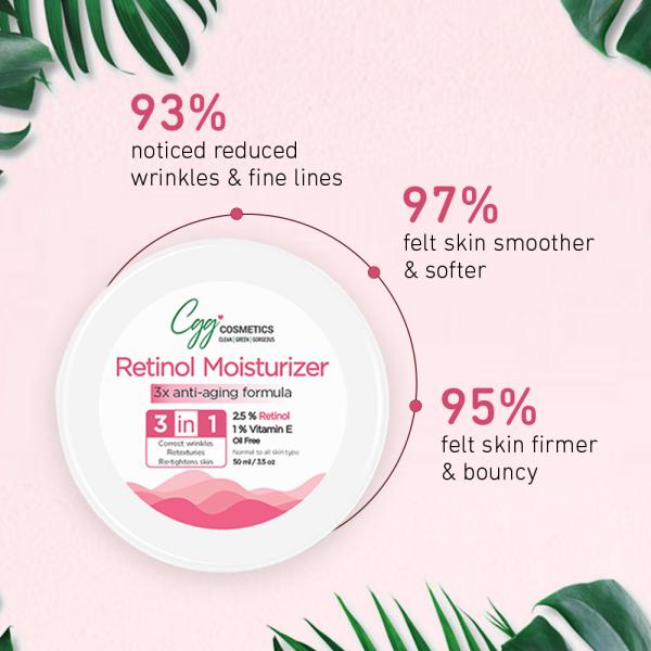 CGG Cosmetics 3 in 1 Retinol Moisturizer 50 ml + Retinol Face Serum 30 ml + Retinol Toner 100 ml - Youth Potion - Face Serum