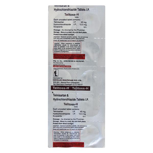 TELITOSS H Tablet 10's - Hypertension-Ang