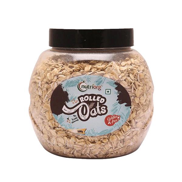 Nutriorg Rolled Oats 500 gm - Weight Loss