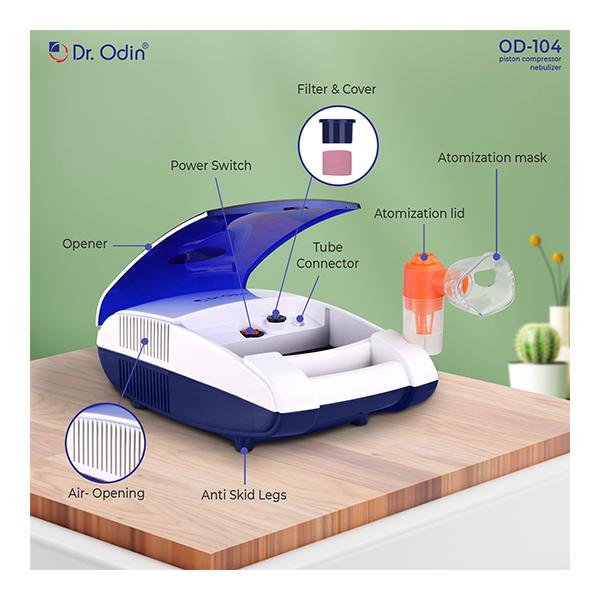Dr. Odin Piston Compressor Nebulizer (OD-104) - Nebulizers / Vaporizer