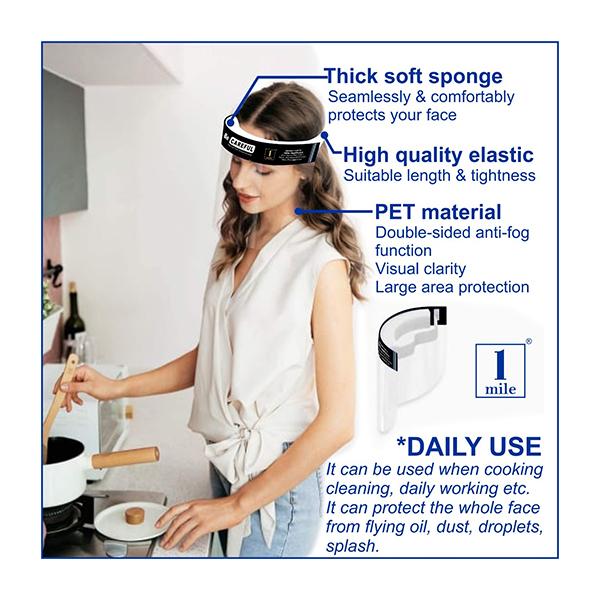 1Mile Protective Face Shield - Be Careful (200 Micron) - Face Masks