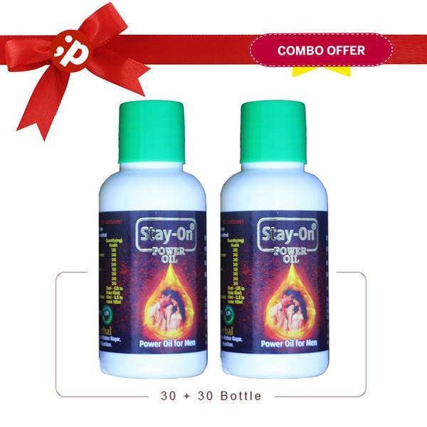 Stay-On Power Oil for Men (Pack of 2 x 30 ml) - Flavoured Lubes