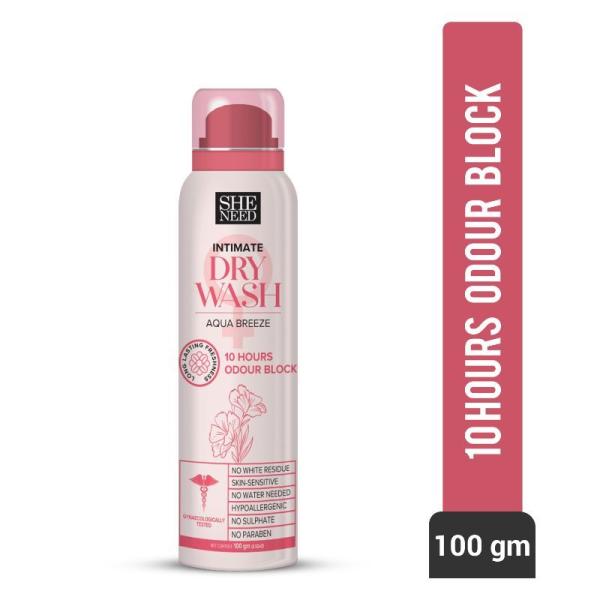 Netmeds | SheNeed Feminine Intimate Dry Wash Deodorant 100 gm