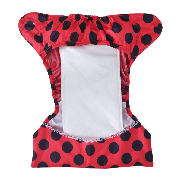 Bumberry Reusable Diaper Cover with 1 Natural Bamboo Cotton Insert - Lady Bug - Diapers & Wipes