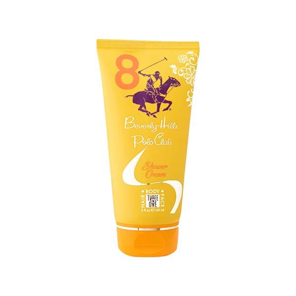 Netmeds | Beverly Hills Polo Club Sports No.8 Shower Cream 3In1 Hair Face Body for Women's Tube 150 ml