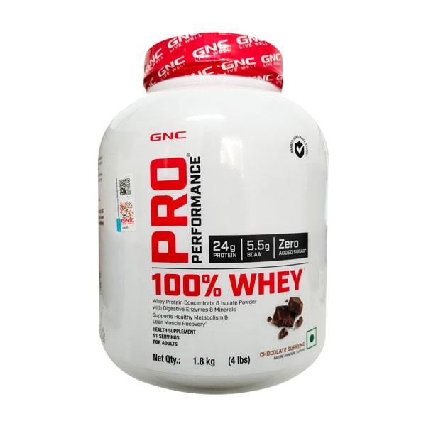 Netmeds | GNC Pro Performance 100% Whey Protein Powder - Chocolate Supreme 1.8 kg