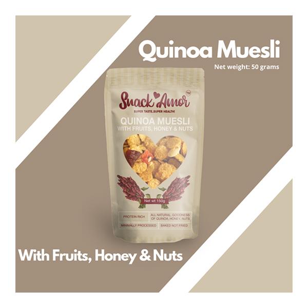 Snack Amor Quinoa Muesli (Pack of 2 x 150 gm) - Nutritional Bars