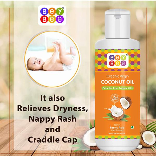BeyBee Organic Virgin Coconut Oil 500 ml - Creams, Lotions & Oils