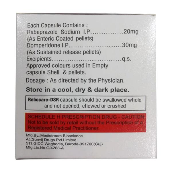REBOCARE DSR 30/20mg Capsule 10's - Ulcer/Reflux/Flatulence-Aaa