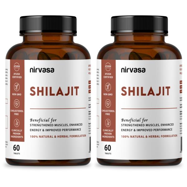 Nirvasa Shilajit Tablet (Pack of 2 x 60's) 1's - General Health