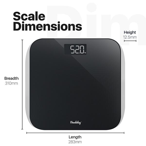 Vandelay Digital Weighing Scale - Black - Weighing Scale