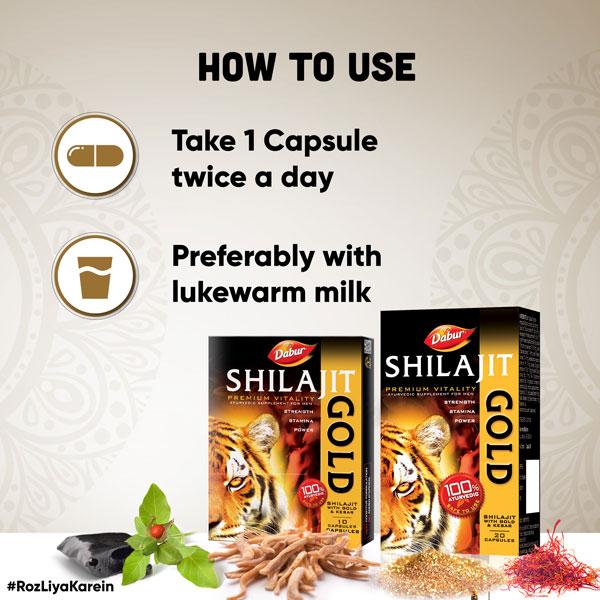 Dabur Shilajit Gold Capsule 10's - Sexual Healthcare
