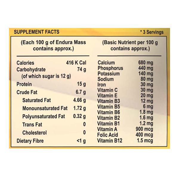 Endura Mass Weight Gain Powder - Banana Flavour 907 gm - Weight Gain