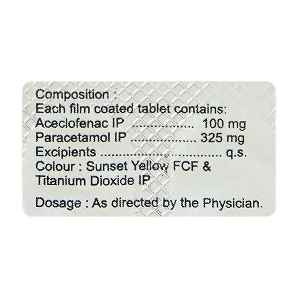Acceclowoc P Tablet 10'S - Pain relief-Ano