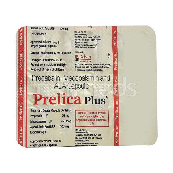 Prelica Plus Capsule 10'S - Neuropathic Pain-Dru