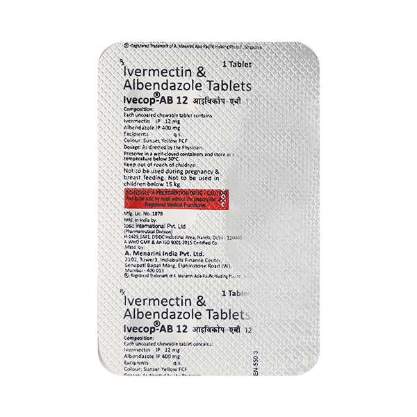 Ivecop AB 12 Tablet 1'S - Parasitic Worms-Ant