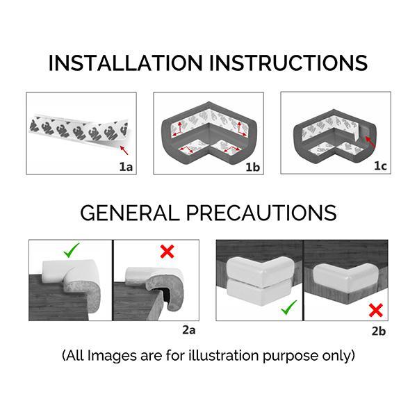 Baby Safety Inc High Quality Transparent Round Corner Caps (Pack of 8) - Baby Safety