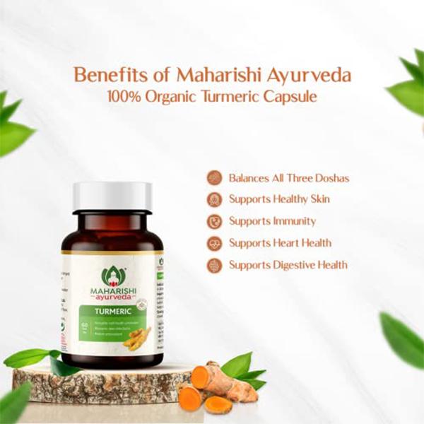 Maharishi Ayurveda Organic Turmeric Capsule 60's - Pure Herbs