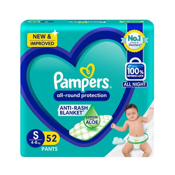 Netmeds | Pampers All Round Protection Diaper Pants (S) 52's