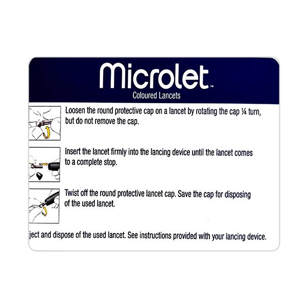 Microlet Coloured Lancets 100's - Blood Glucose Monitors/Strips