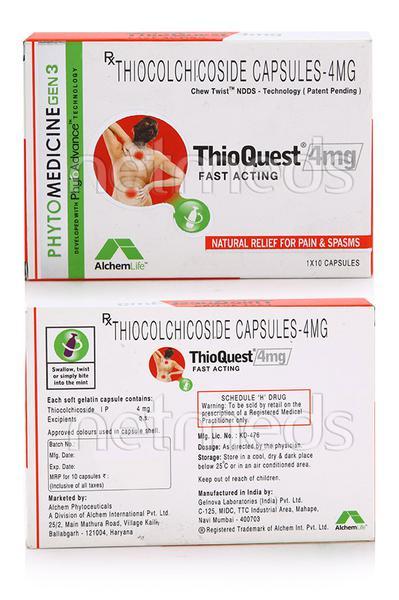 Thioquest 4mg Capsule 10'S - Muscle Cramps/Spasticity-Mus