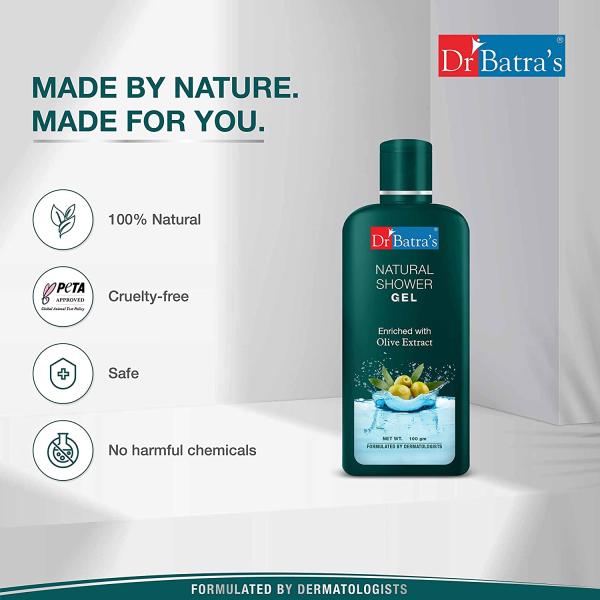 Dr Batra's Natural Shower Gel Enriched With Olive Extract (Pack of 2 x 200 gm) 1's - Shower Gels & Body Wash